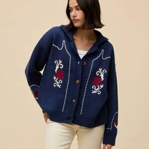 DAYDREAMER LA ROSE HERITAGE KNIT CARDIGAN